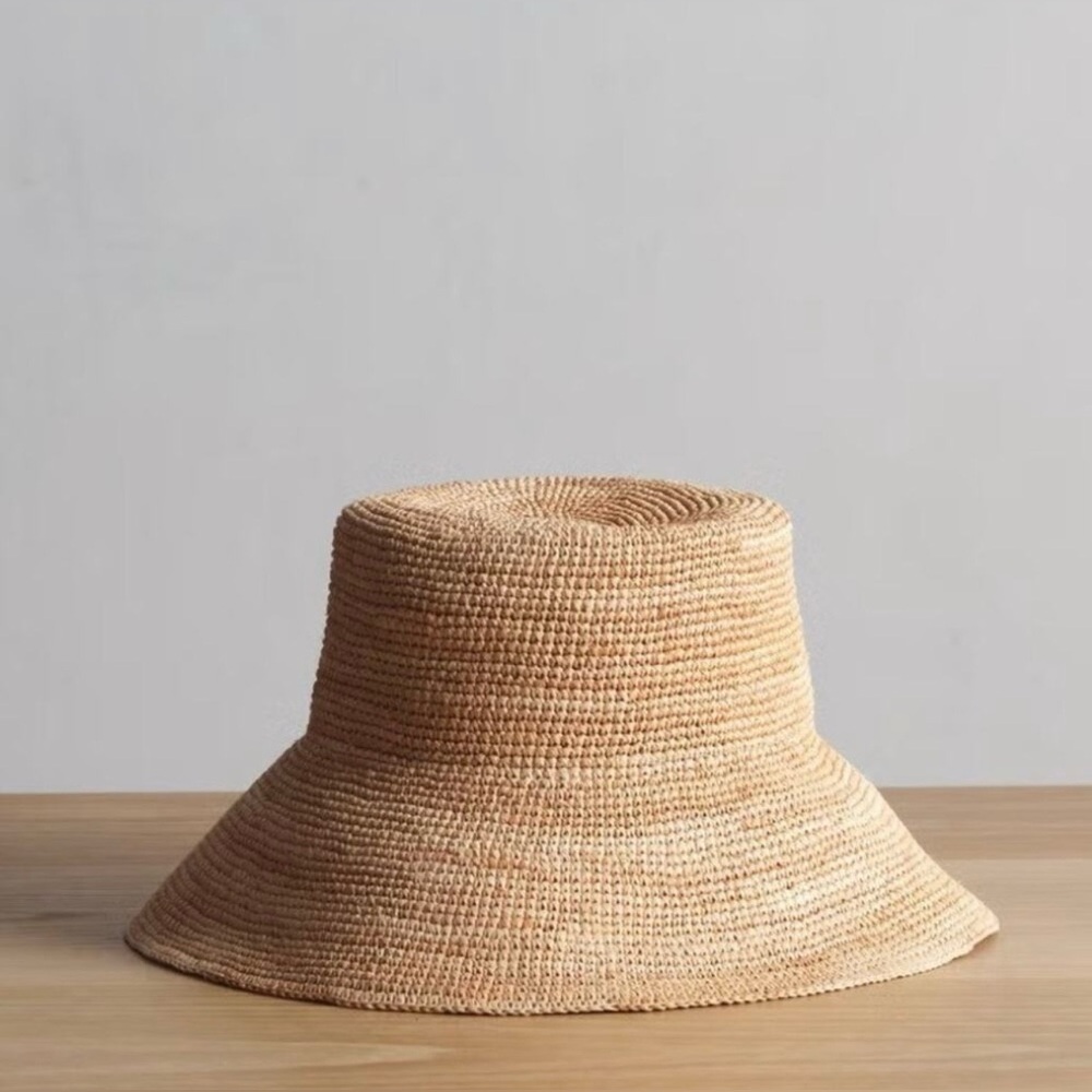 Jenni Kayne Beige Woven Bucket Hat